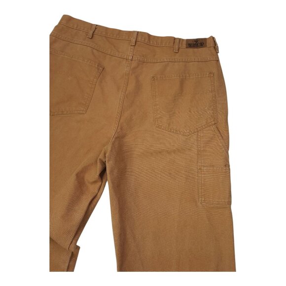 Redhead Mens 40x34 Relaxed Fit Carpenter Work Pants 100% Cotton Brown Tan - Picture 6 of 9